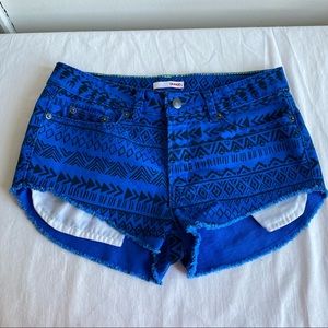 Bongo Tribal Blue & Black Short Short